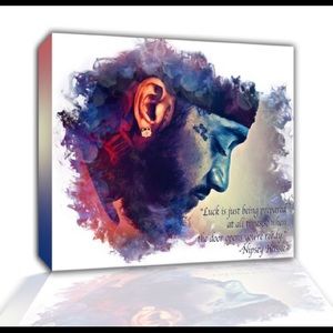 Nipsey Hussle colorful luck canvas wall art